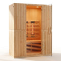 Infrared Home Sauna Built for Daily Wellness, 2 Person Capacity, Full Spectrum Radiators, Hemlock Wood Construction