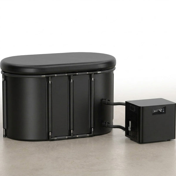 Ice Bath Chiller & Cold Plunge Tub Bundle, 1/3HP Cold Plunge Chiller with Built-In Pump & Filter, 148Gal Insulated Ice Bath Tub for Cold Therapy, Recovery, Muscle Relaxation & Wellness at Home — Studio Shot