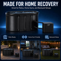 Cold Plunge Tub Bundle Built for Home Recovery, 148 Gallon Insulated System, 1/3HP Chiller, Built-In Filter