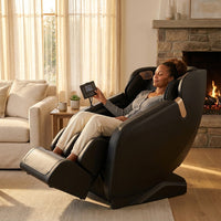 4D Massage Chair Full Body, Zero Gravity Massage Chair with Heat and Foot Massage with Airbags, Kneading, Bluetooth, LCD Touch Control - Black — Lifestyle