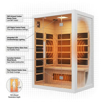 2 Person Extendable FAR Infrared Sauna for Home, Hemlock Wood Low EMF 6 Carbon Heaters Indoor Saunas with LED Lights, Bluetooth Speaker, Digital Control Panel, and Seating Bench — How It Works