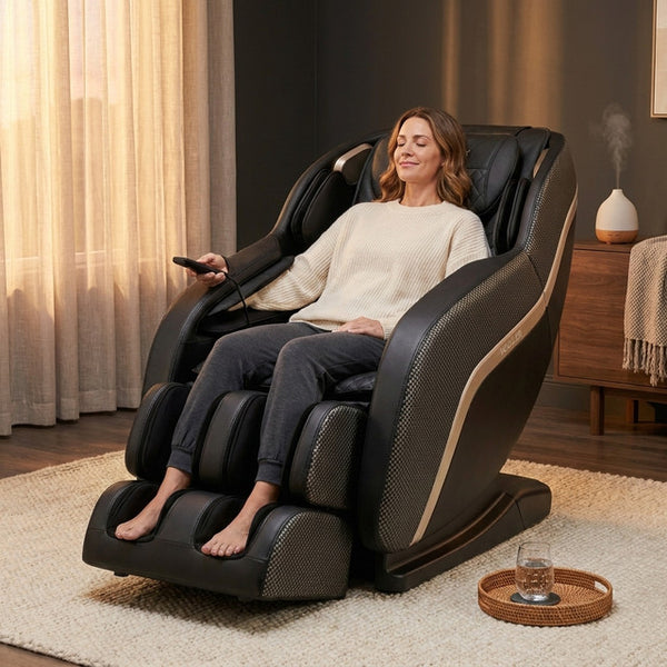Massage Chair Designed for Full Body Relaxation, Zero Gravity Recline, 5 Auto Programs, Heat Therapy